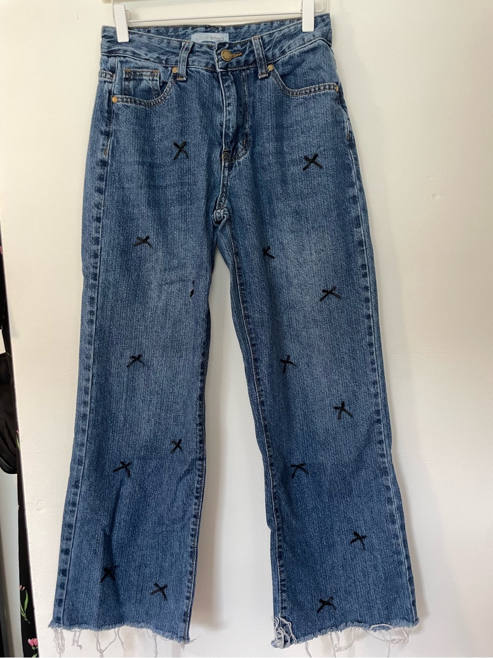 LoveSoho Bow Detail Jeans Sz 3